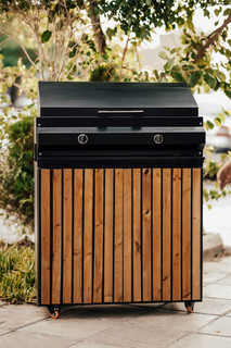 باربیکیو گازی زغالی کابینت دار کاوان ۹۰ سانتی متر سری لاینو مدل L-K90C